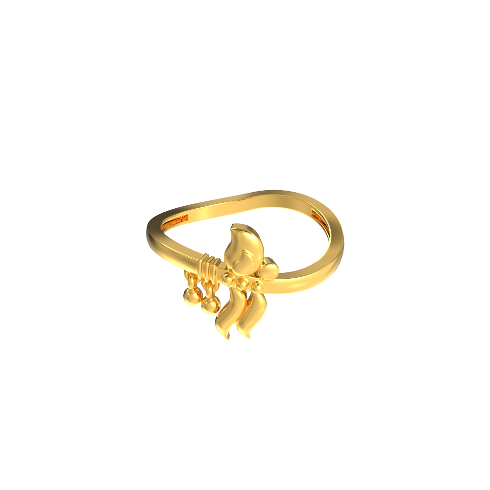 God-Krishna-Feather-Gold-Ring