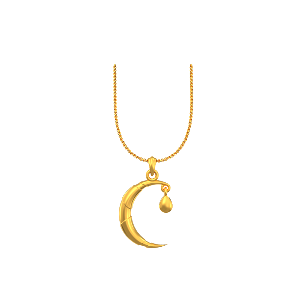 Half Moon Gold Pendant