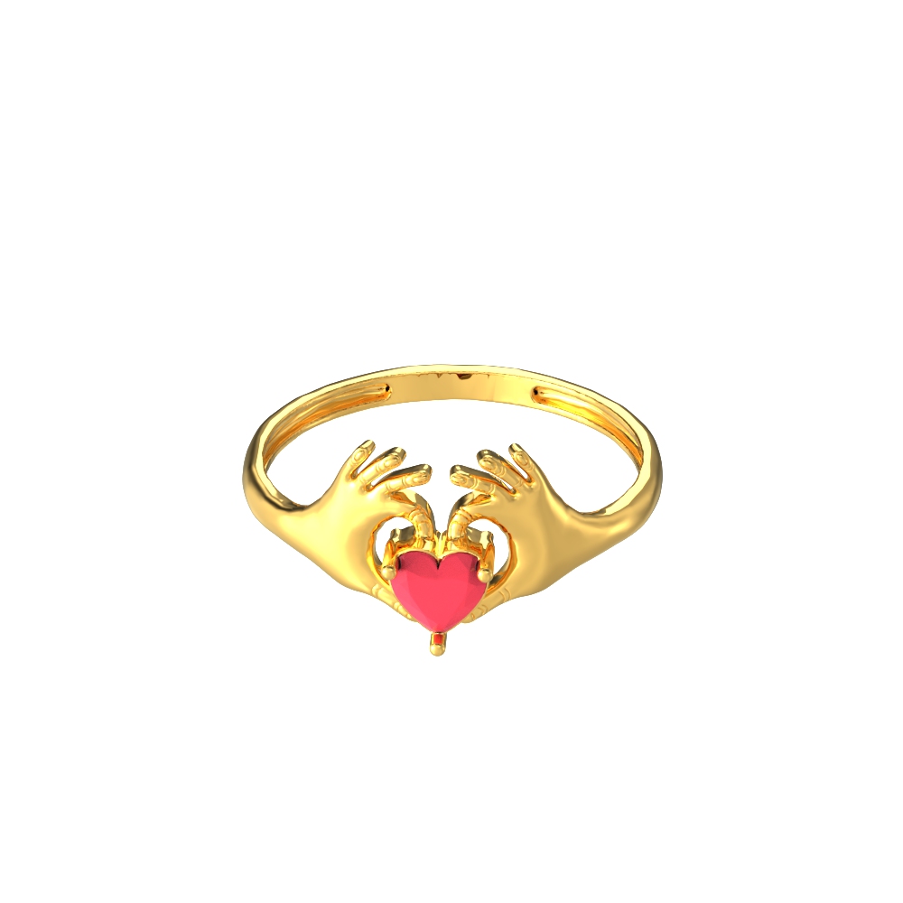 Hands Holding Heart Ring for Women's