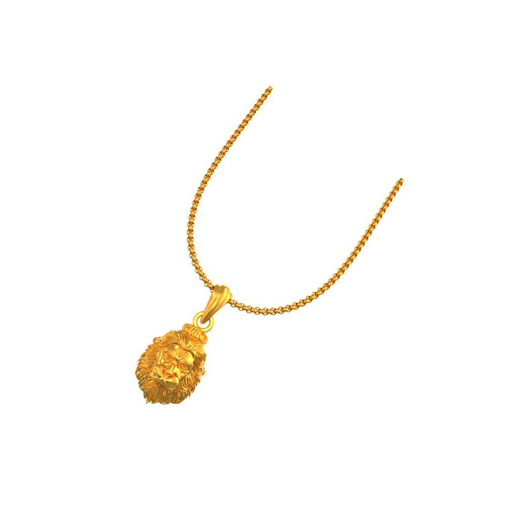 The King Lion Pendant Gold