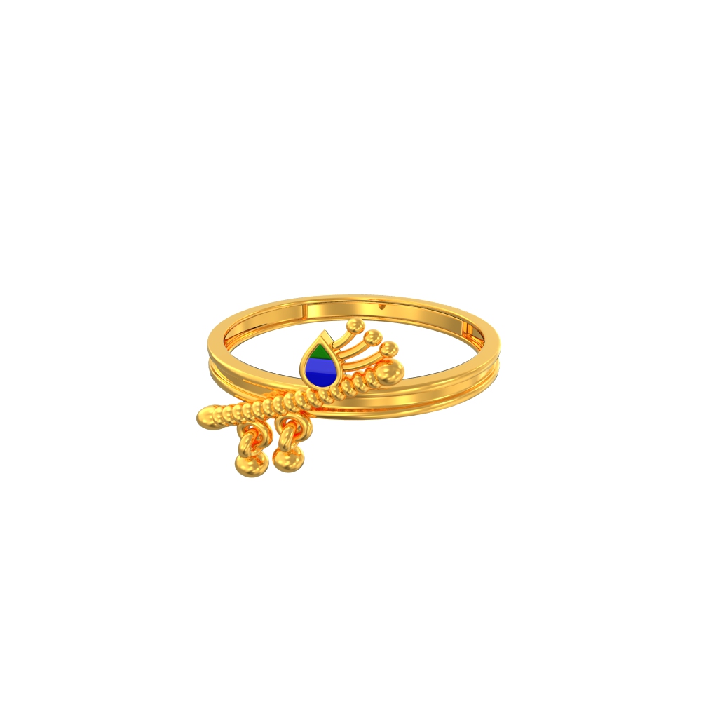 Lord-Krishna-Gold-Ring-with-Enamel-Coating