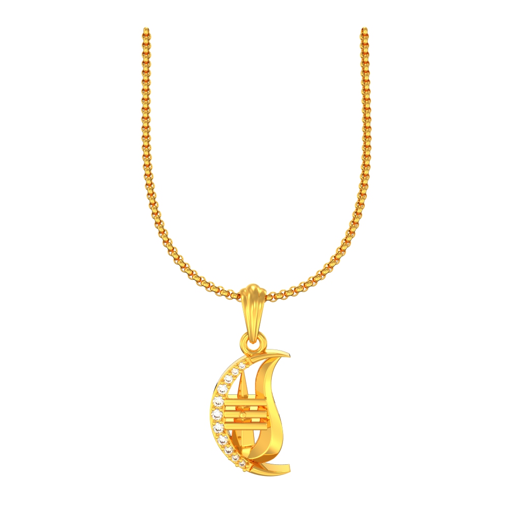 Lord Shiva Gold Pendant