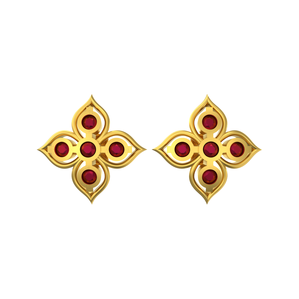 Luxury Lattice Design gold Earrings