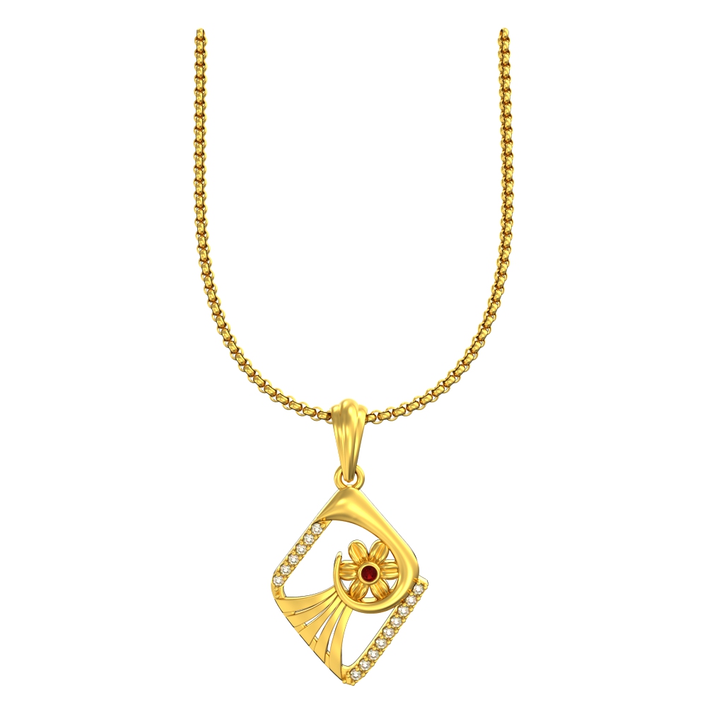 Modern-Floral-Gold-Pendant