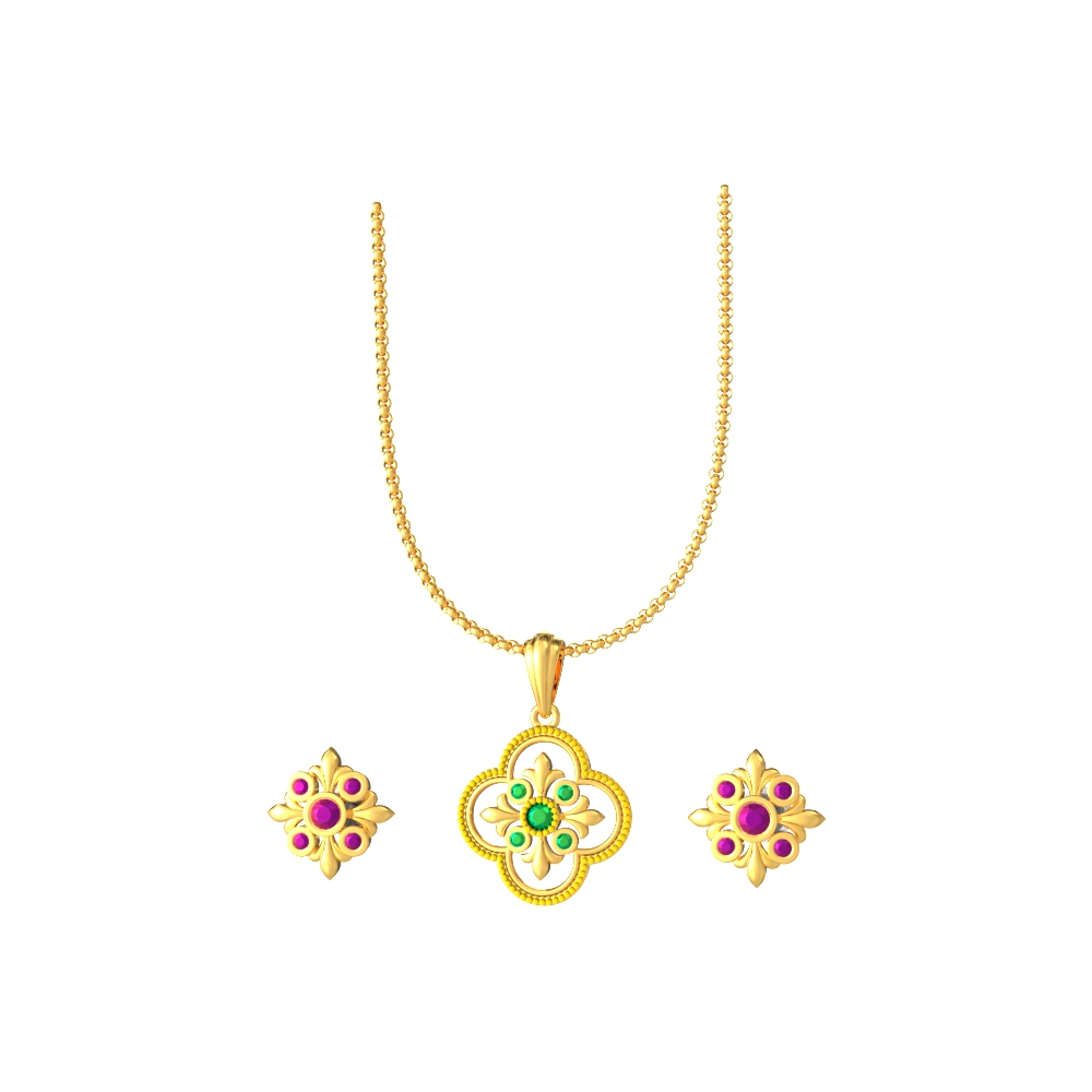 Modern-Floral-Pendant-set