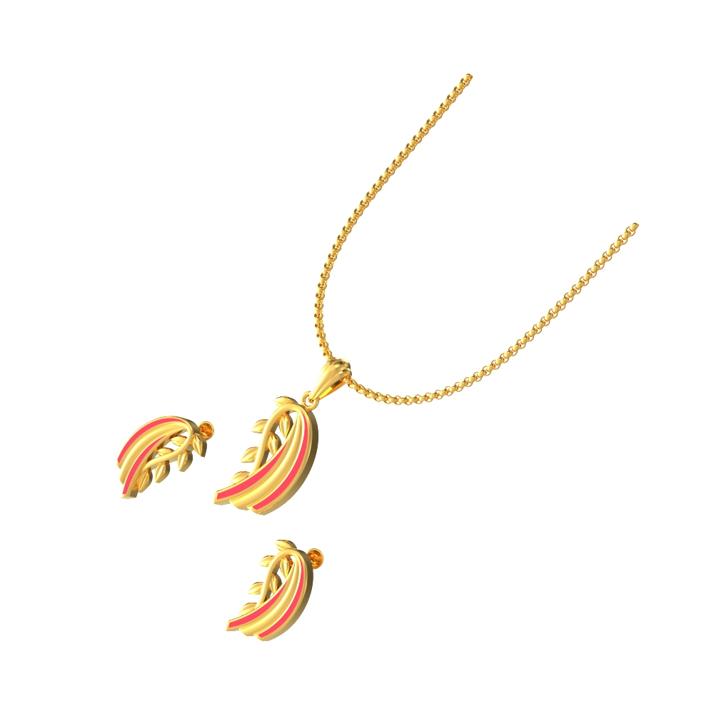 Newest-Leaves-Design-Pendant-set