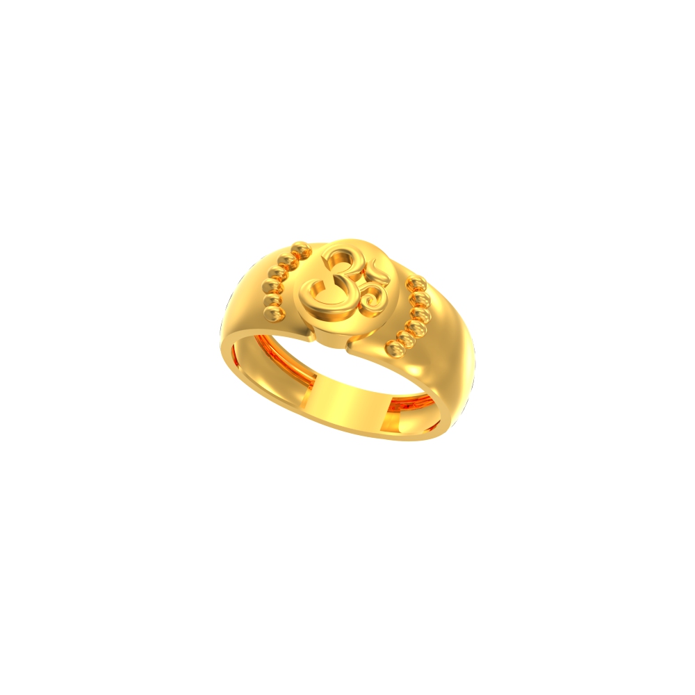 Om Symbol Carved Elegance Ring