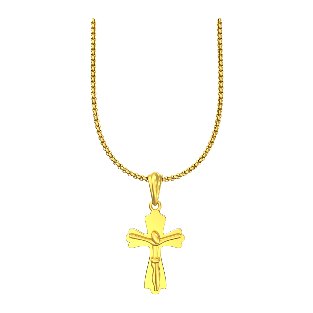 Real Gold Cross Pendant