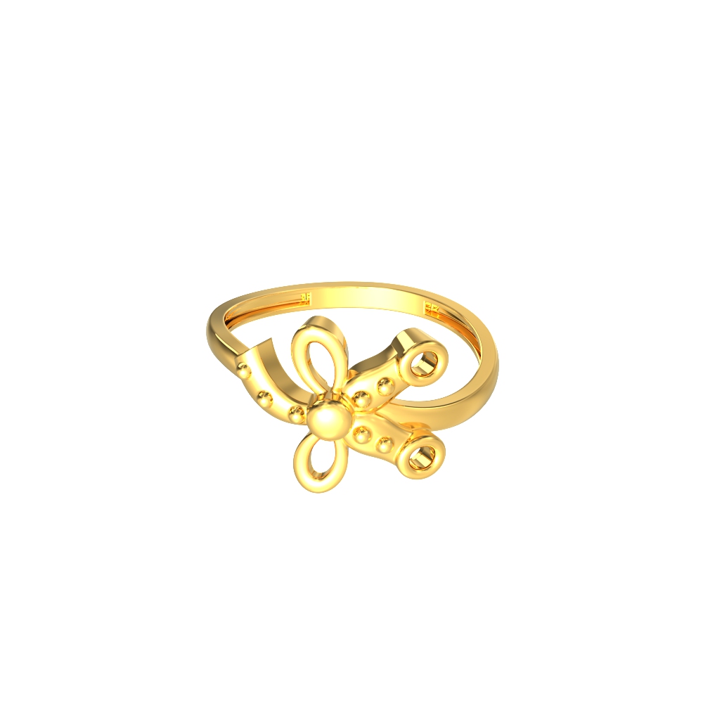 Ribbon Shaped Gold Ring