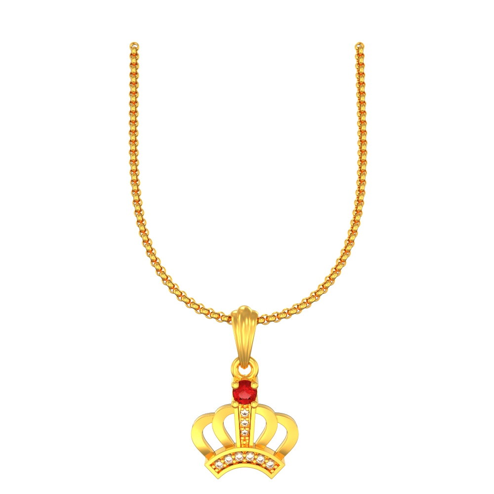 Royal Crown Gold Pendant