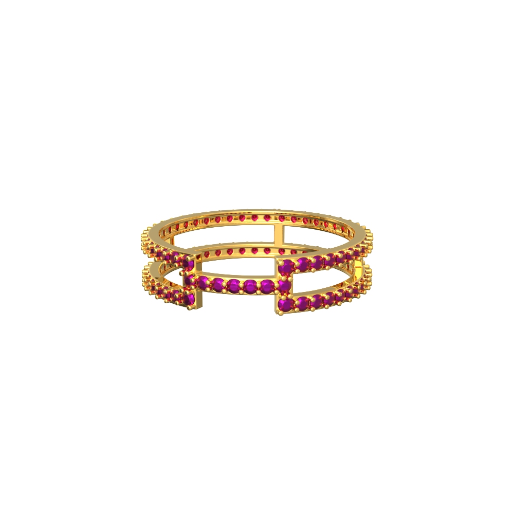 Scintillating Geometric Gold Ring