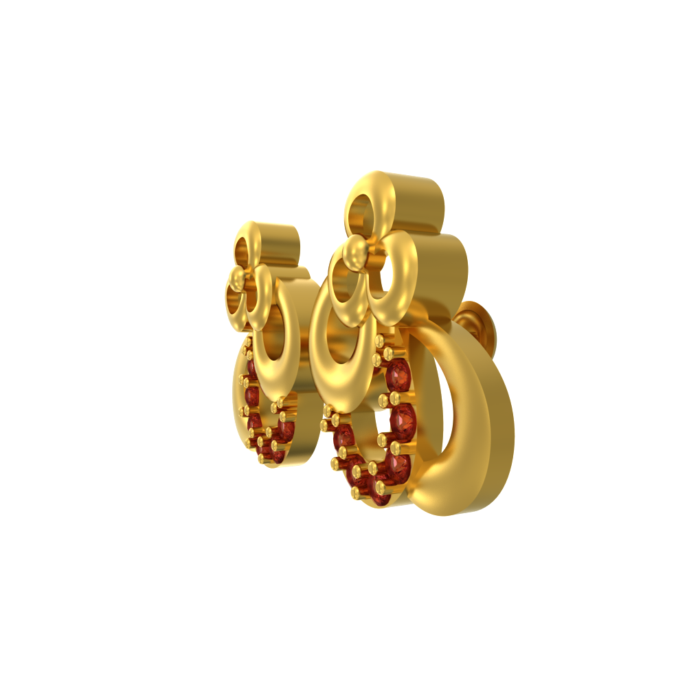 Shining Bloom Gold Earring Chennai