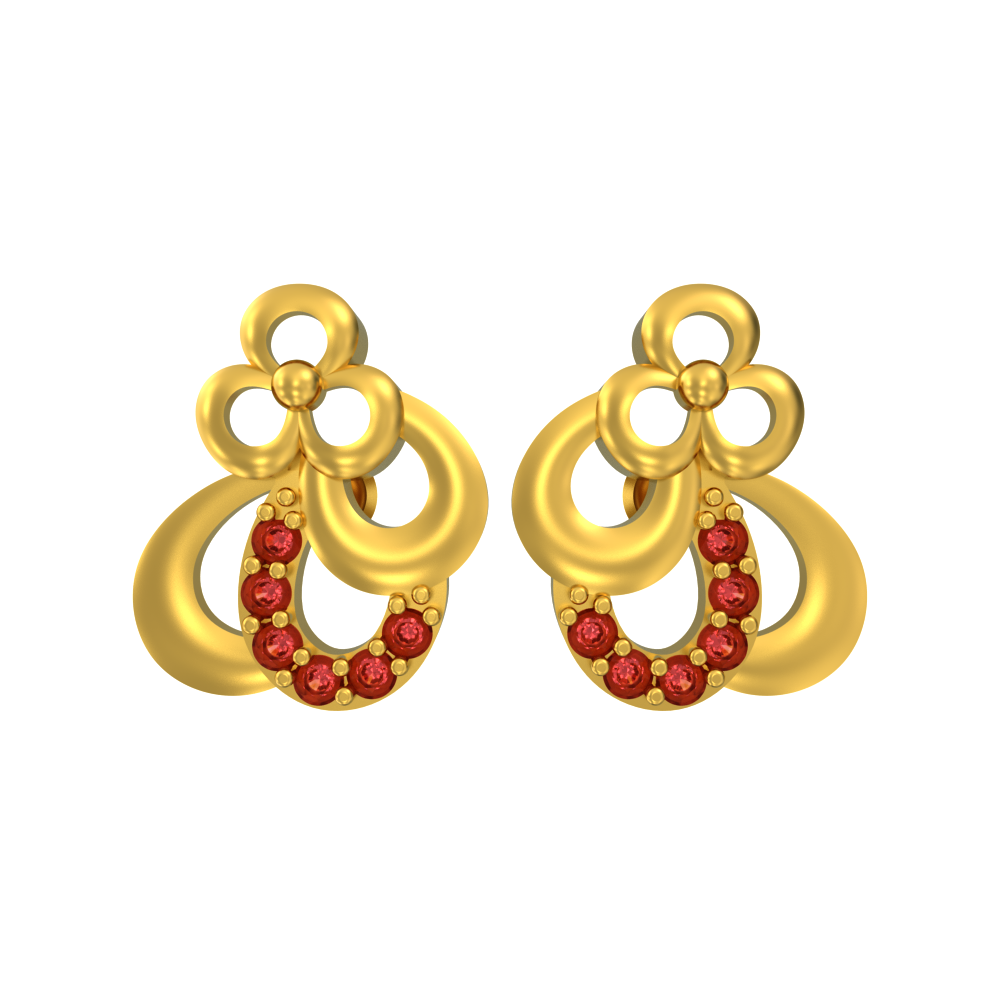 Shining Bloom Gold Earring