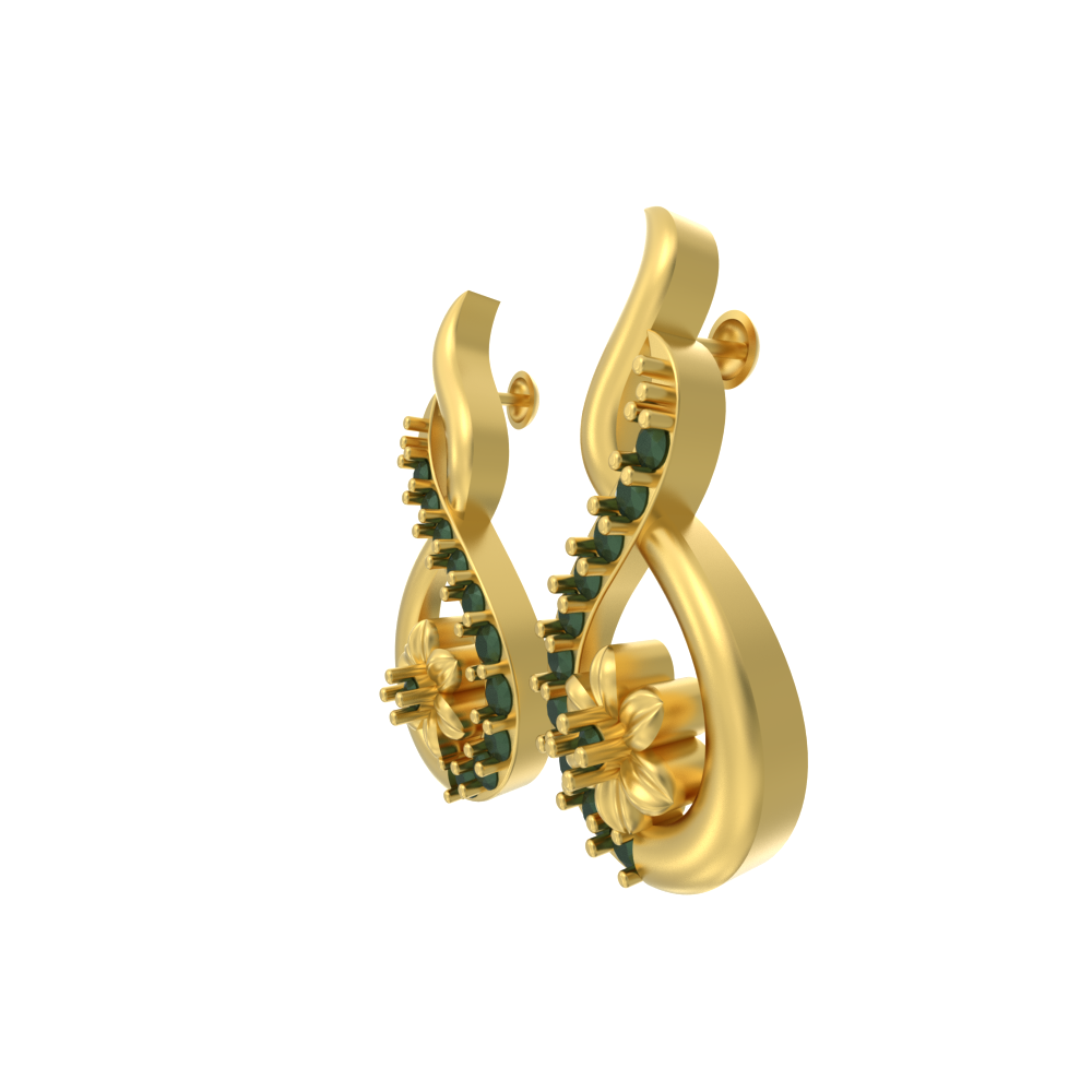 Shop Greeny Drips Gold Studs Chennai