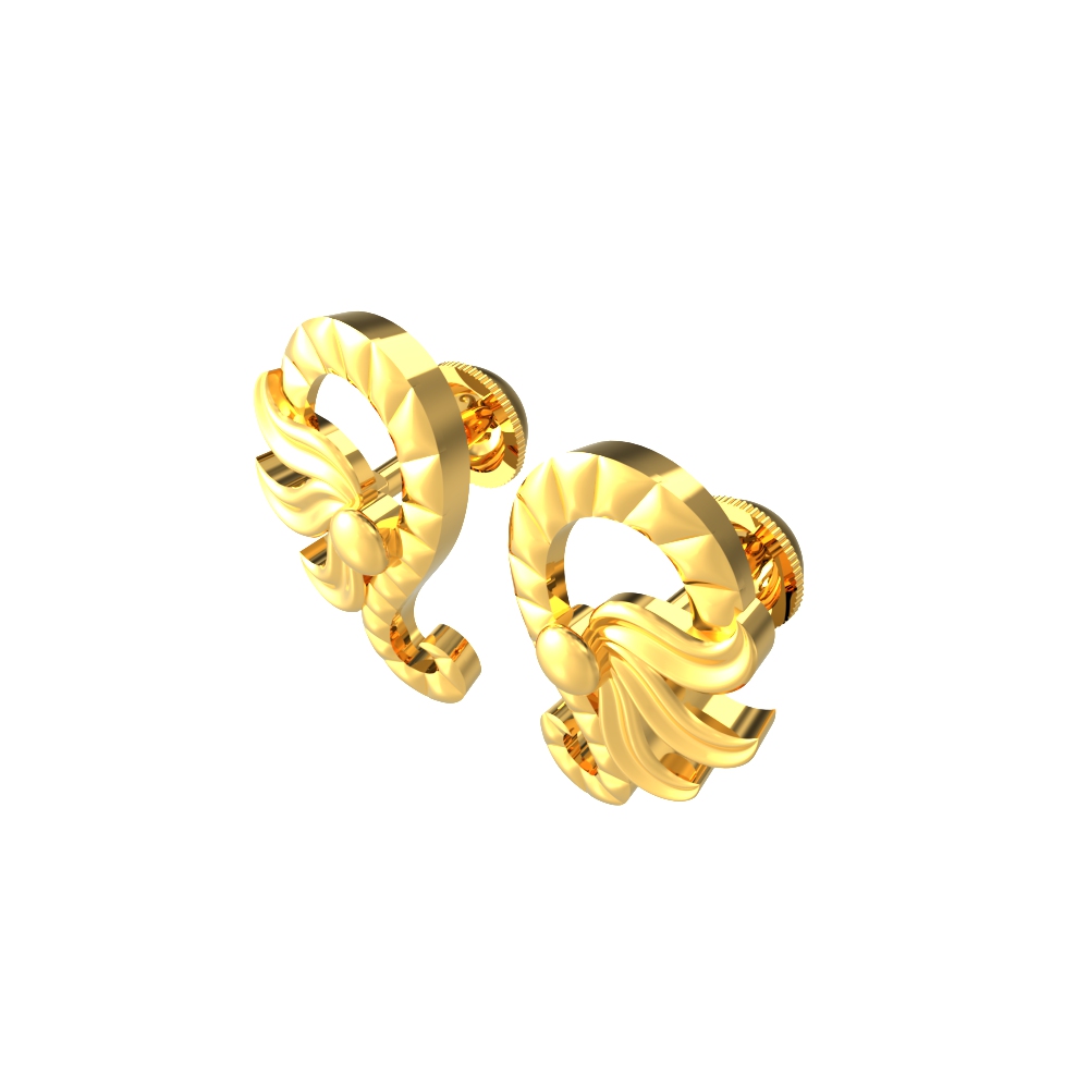 Simple Gold Light Weight Simple Drop Earring