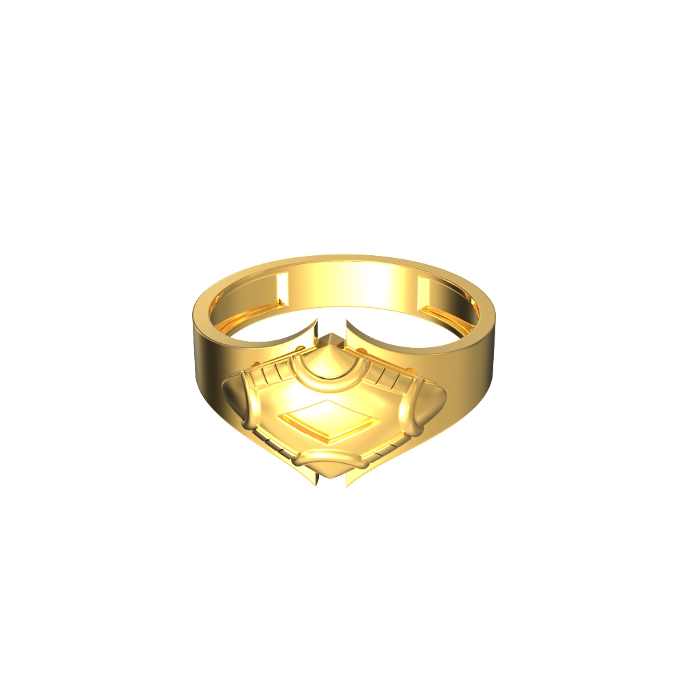 Solid Rectangle Gold Ring