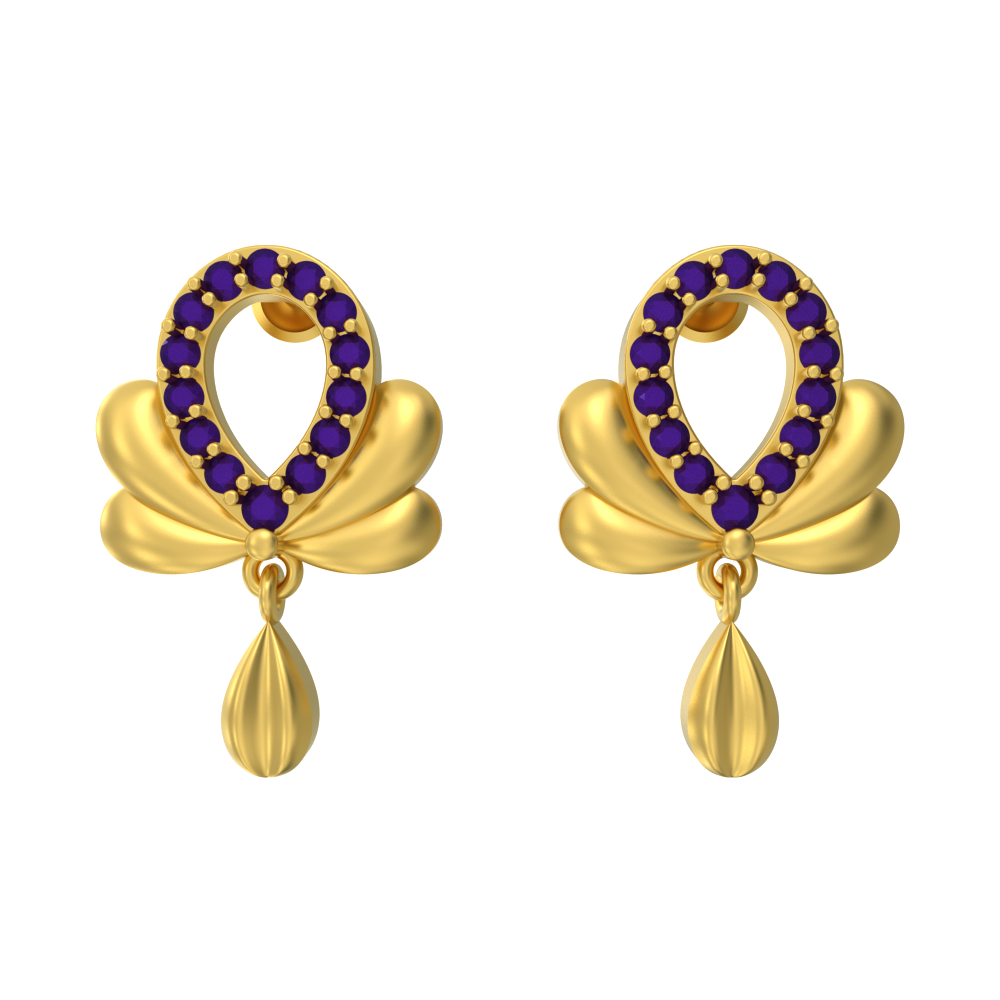 Stunning Floral Gold Earring