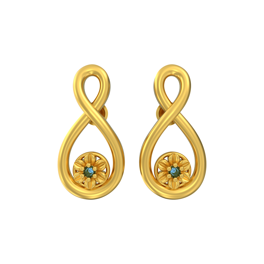 Stylish Infinity Gold Earrings