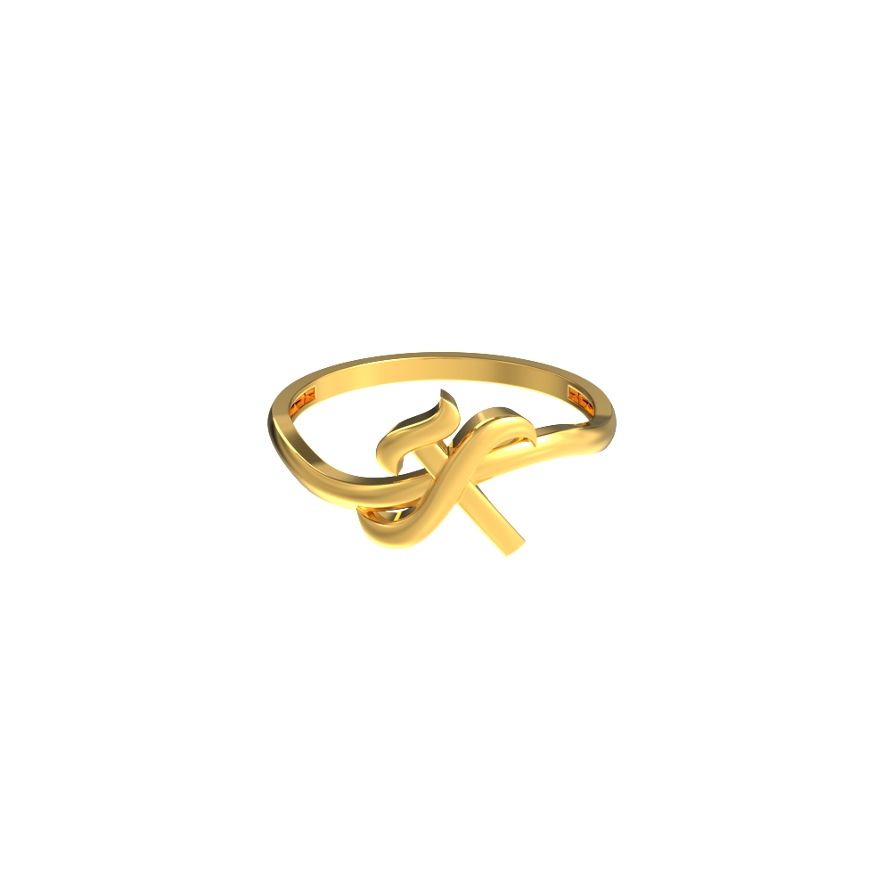 Stylish-X-Letter-Gold-Ring