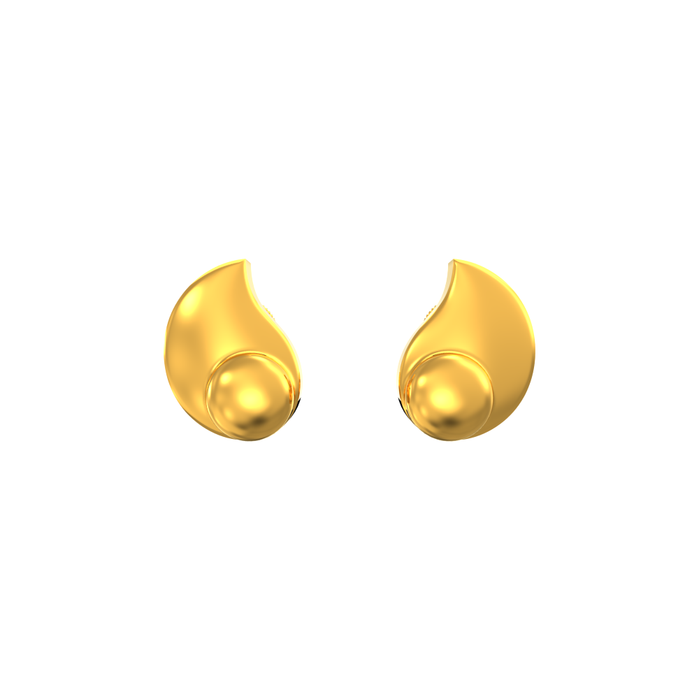 Teardrop Gold Studs