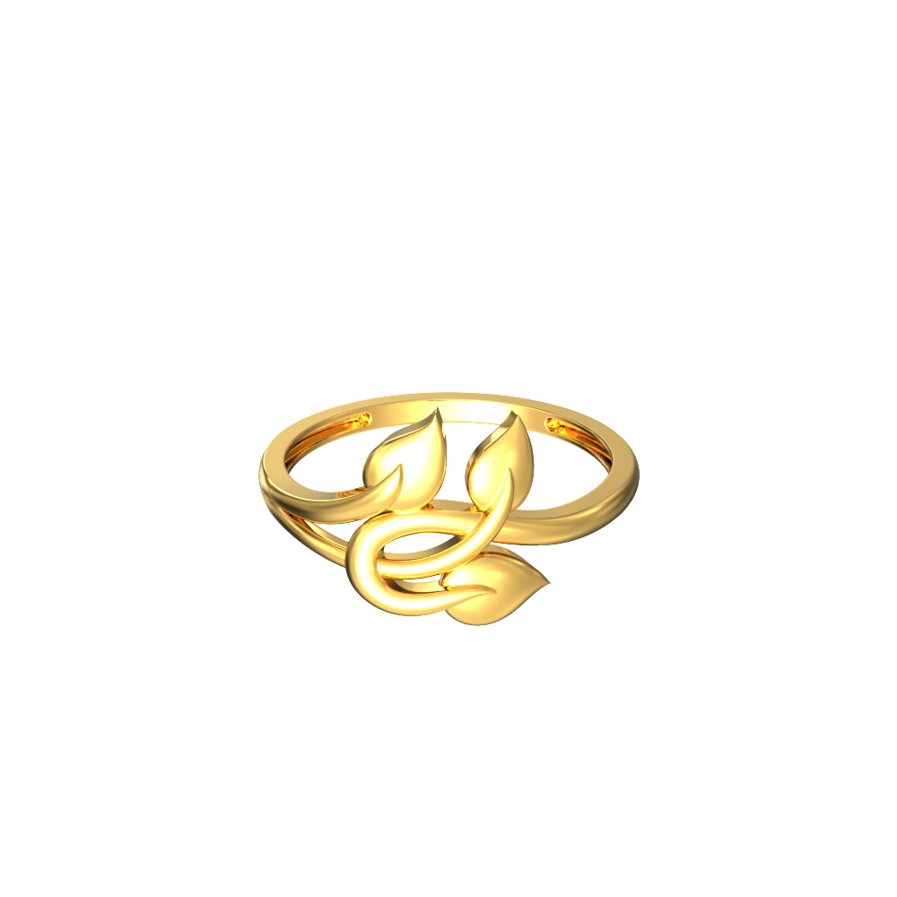 Traditional Leafy Gold Ring