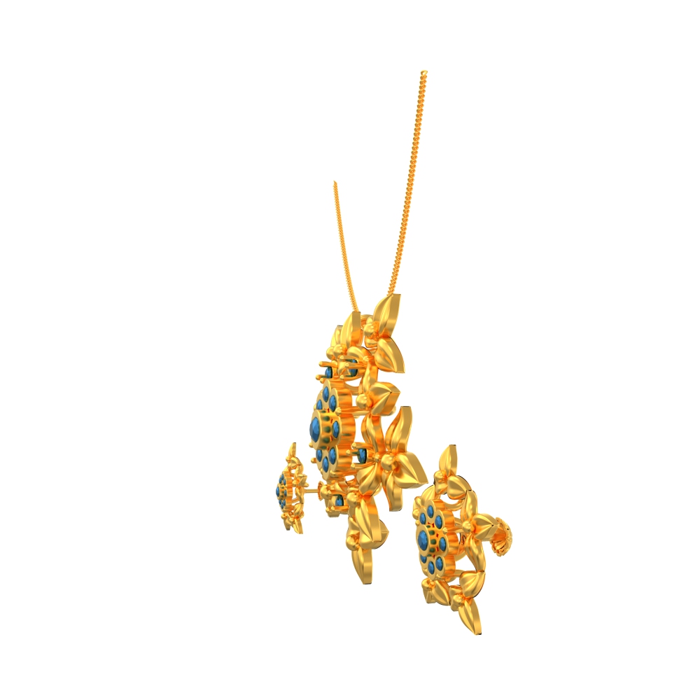 Trendy-Dainty-Floral-Pendant-Set