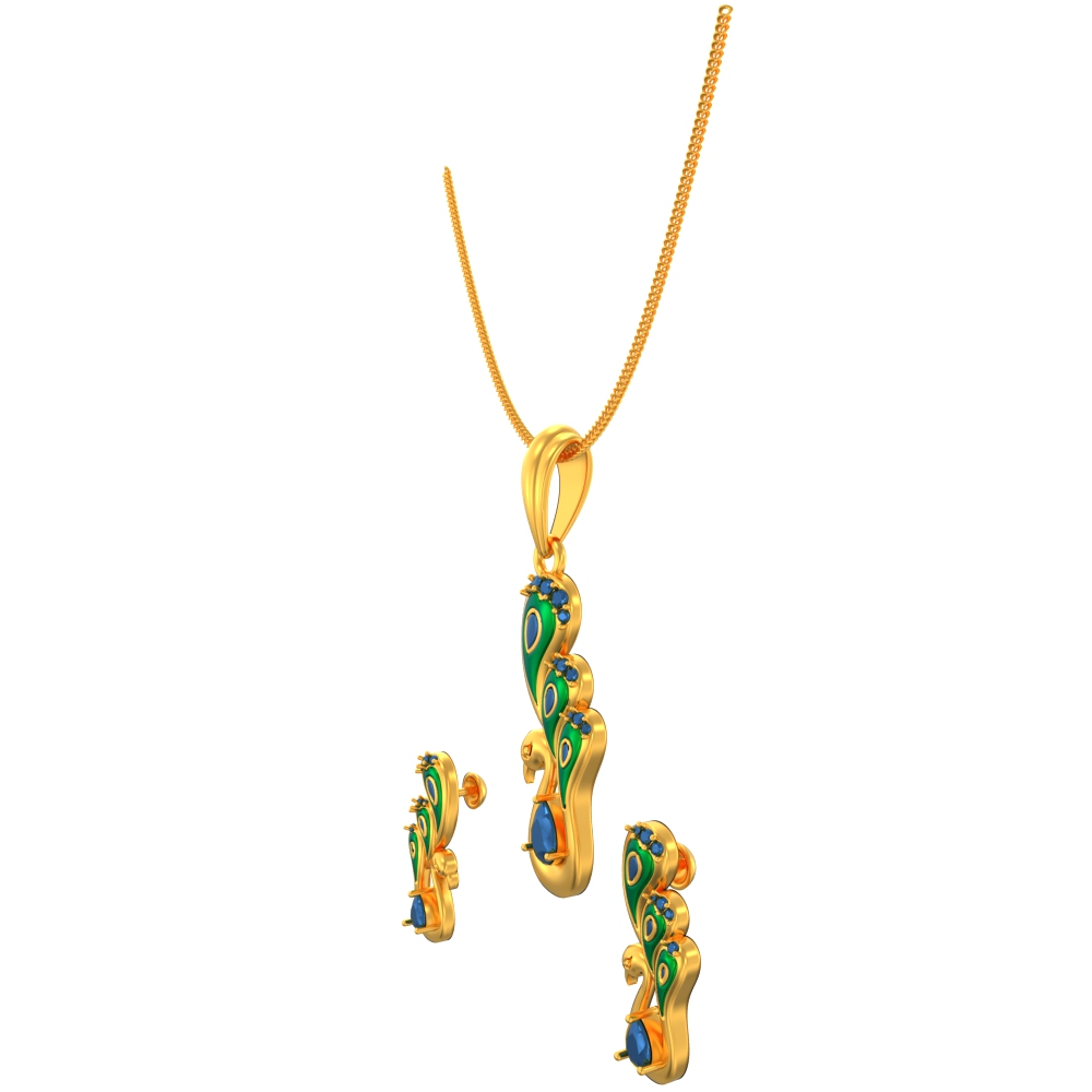 Trendy-Designer-Butterfly-Pendant-set