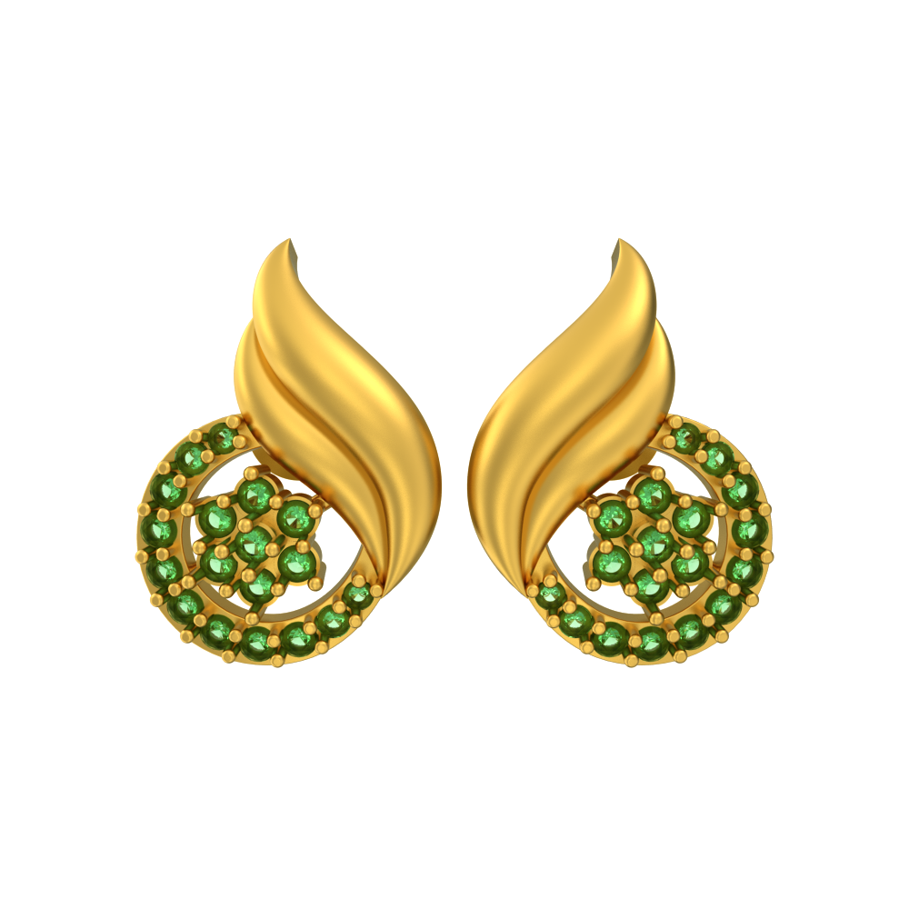 Vintage Curvy Gold Studs