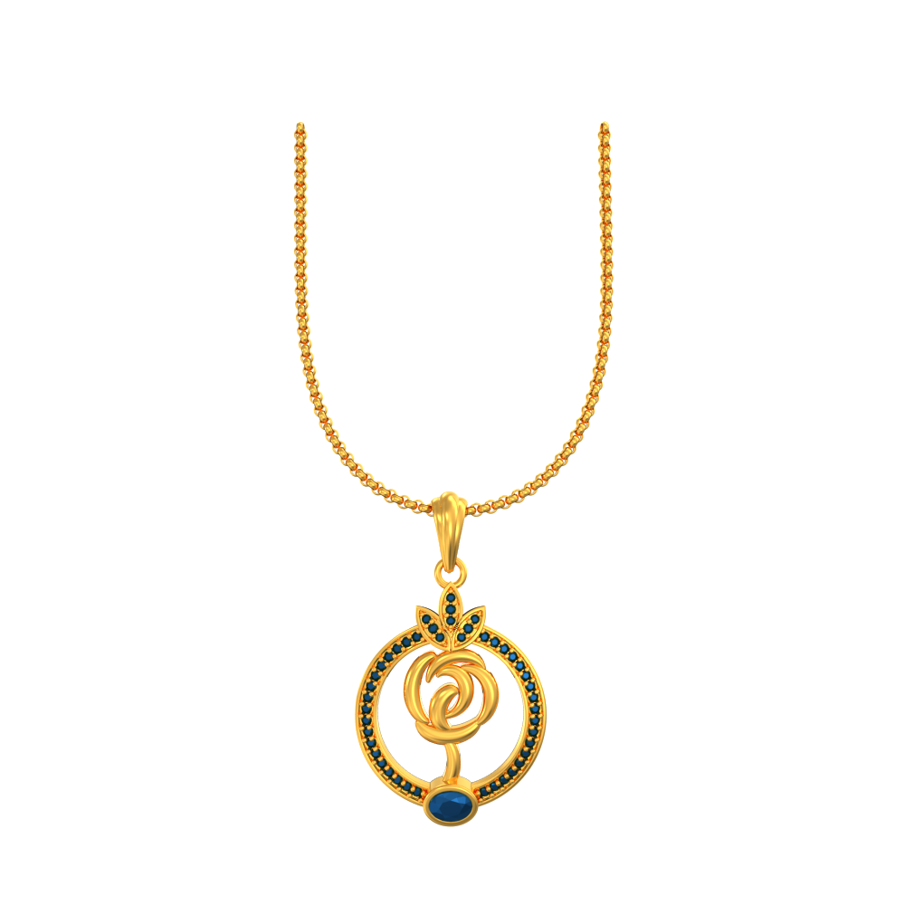 Women Rose Pendant In Gold