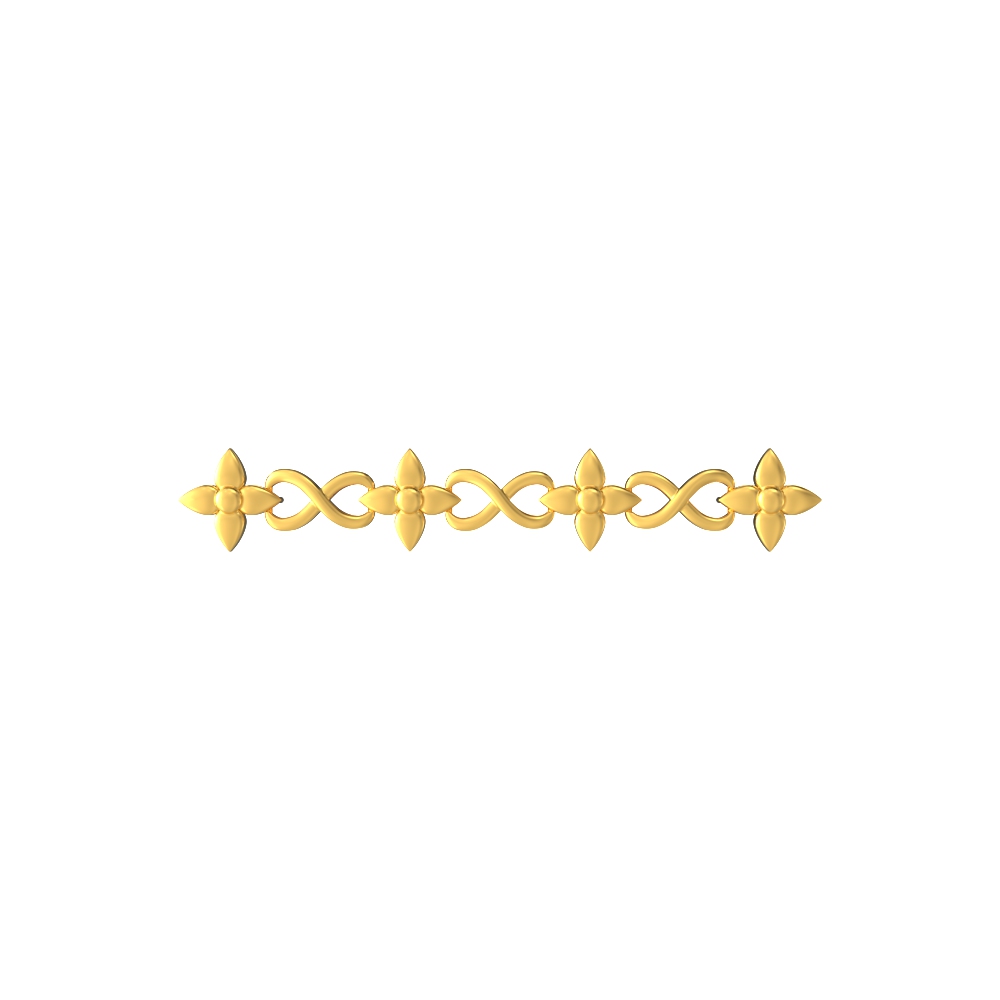 infinity and flower gold bracelet