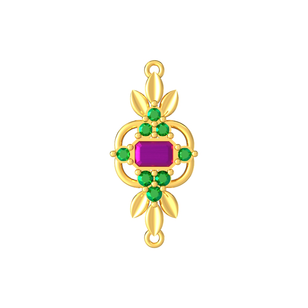 Contemporary Leaf Design Gold Mugappu