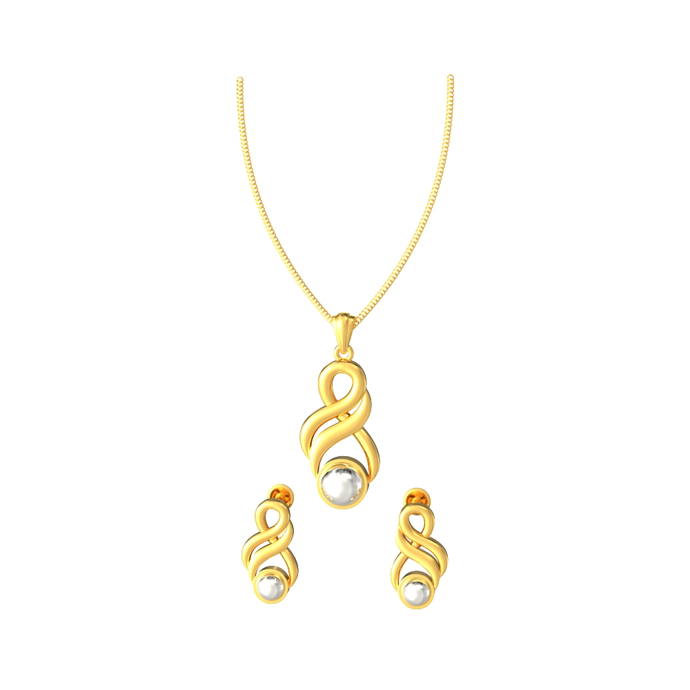 Curvy-Design-Pendant-Set