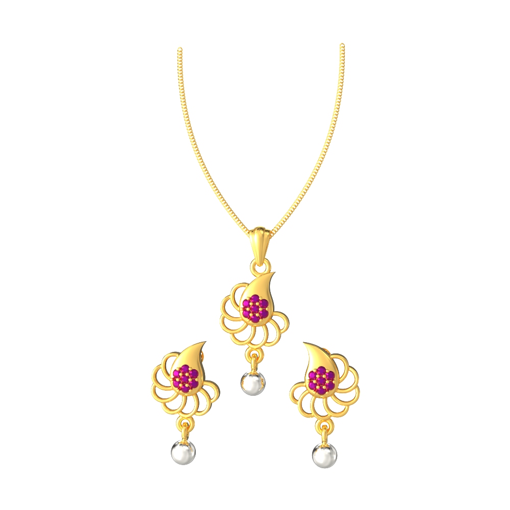 Curvy-line-Pendant-set