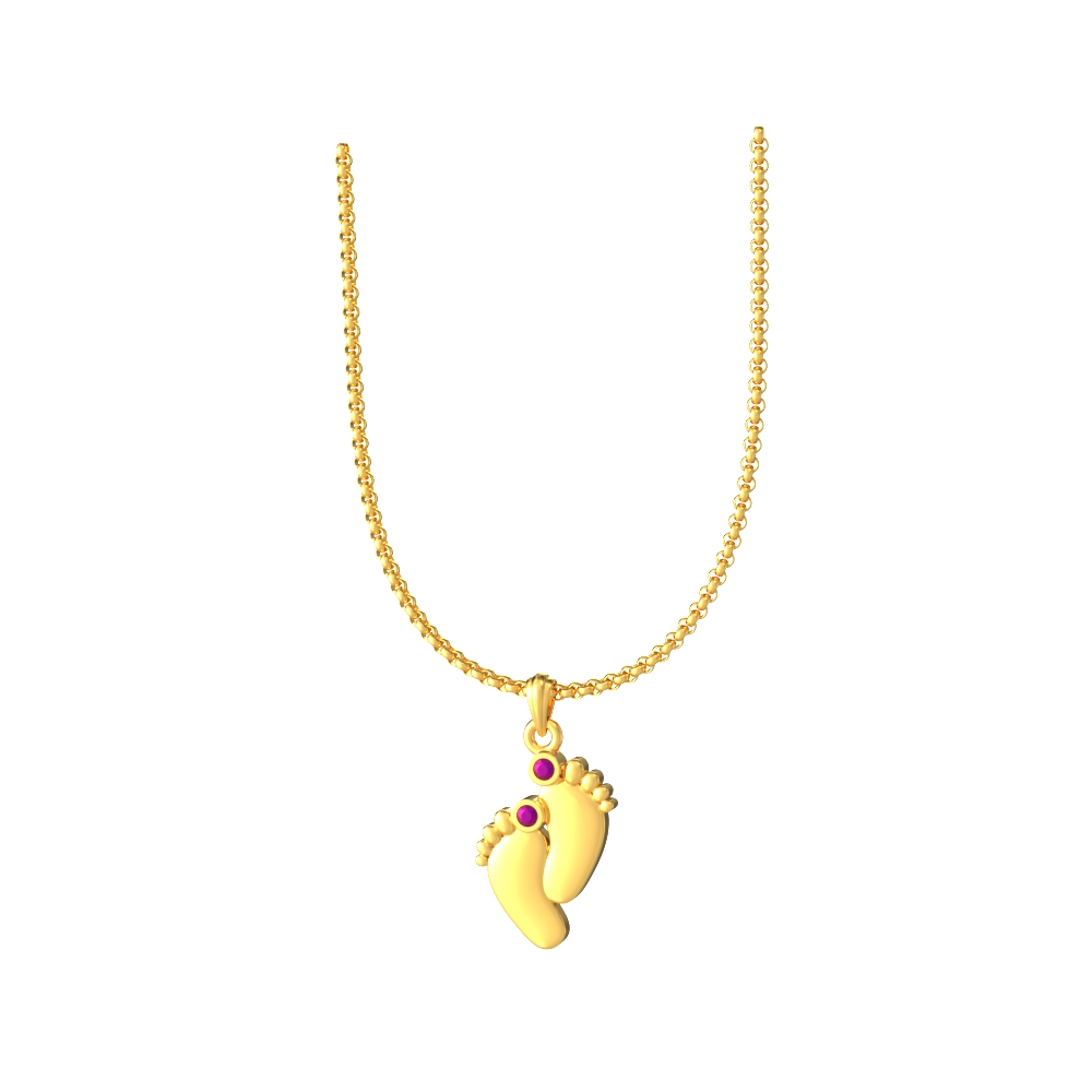 Cute-Baby-Foot-Kids-Gold-Pendant