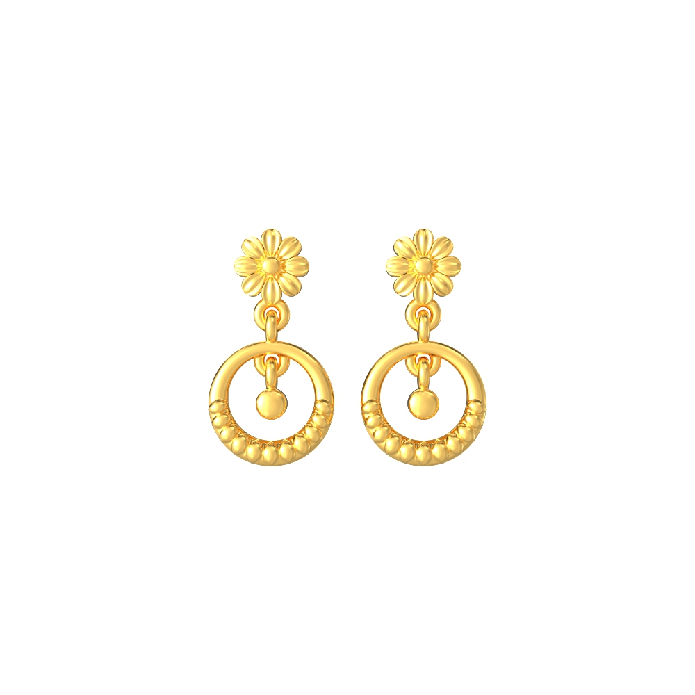 Dangling-pearls-Gold-Earring