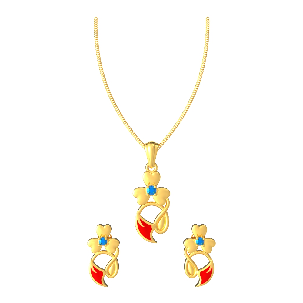 Elegant-Floral-Pendant-Set