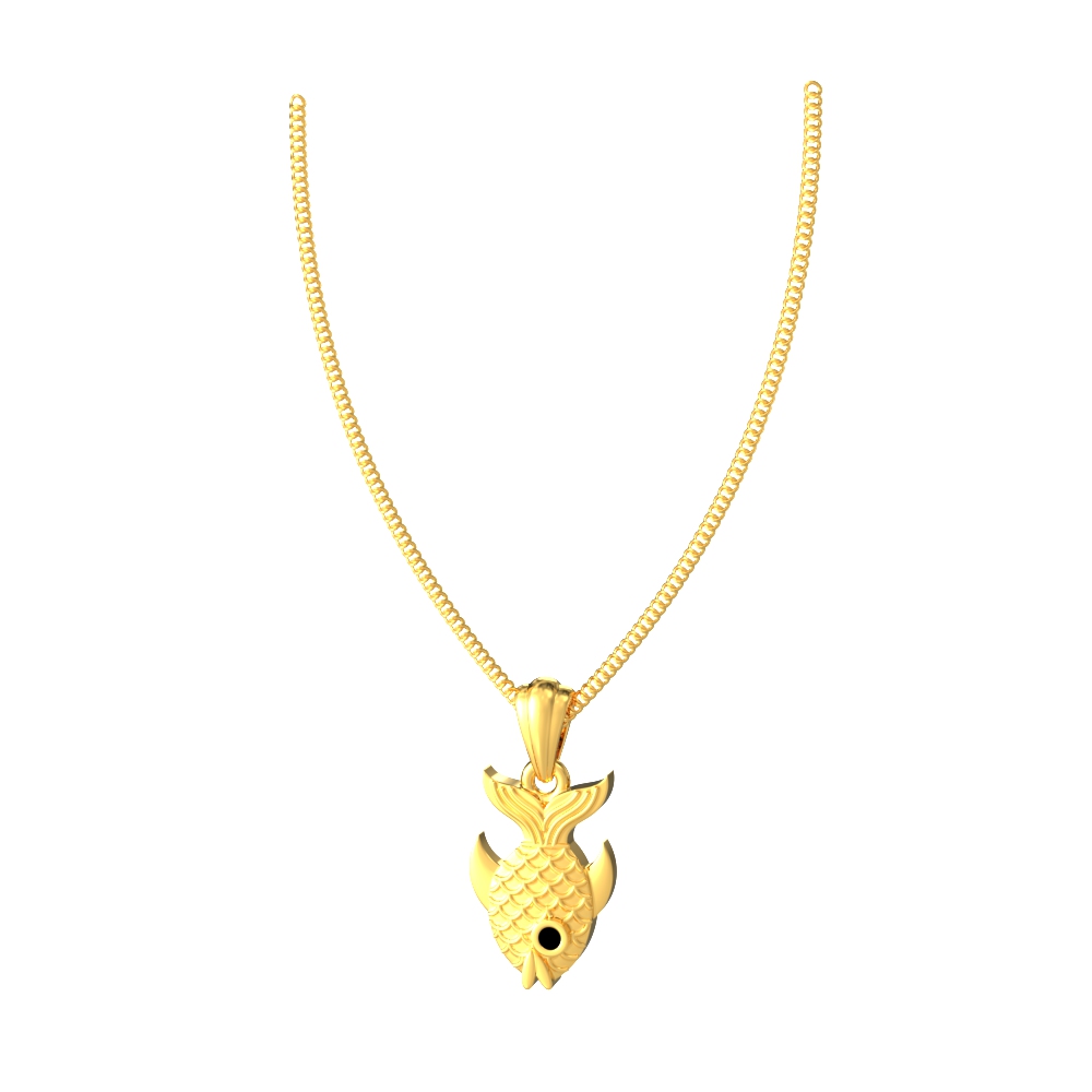 Fish-Design-Kids-Gold-Pendant
