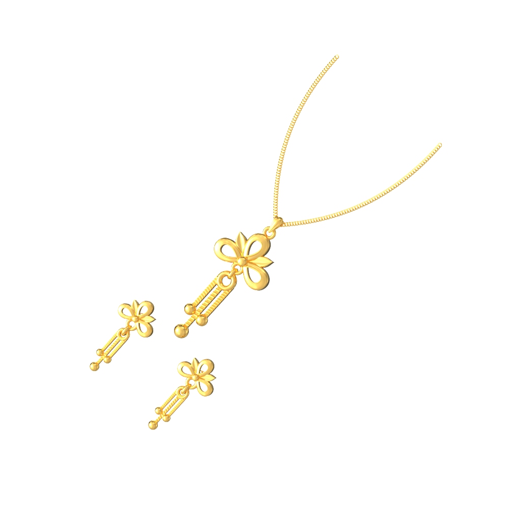 Floral Bloom Pendant Set