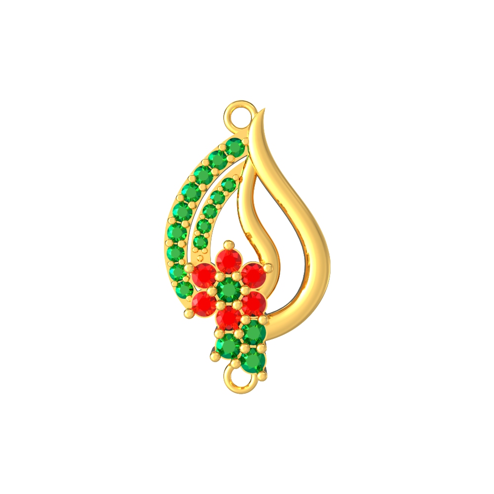 Golden Floral Charm Mugappu