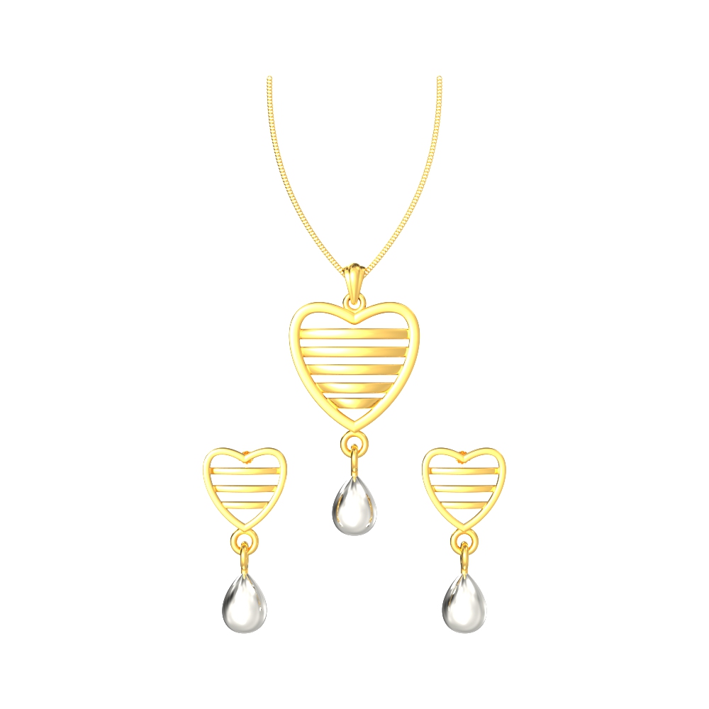 Heart-lines-Pendant-Set