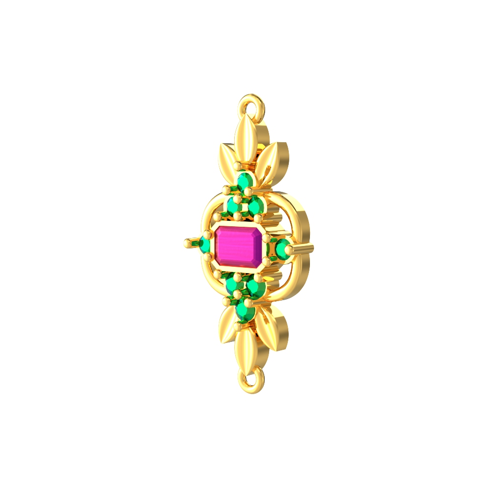 New Contemporary Leaf Design Gold Mugappu