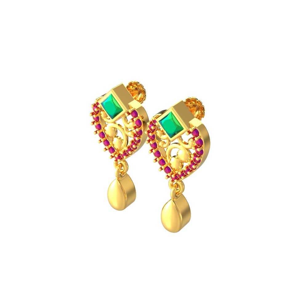 New Golden Oval Marvel Earrings