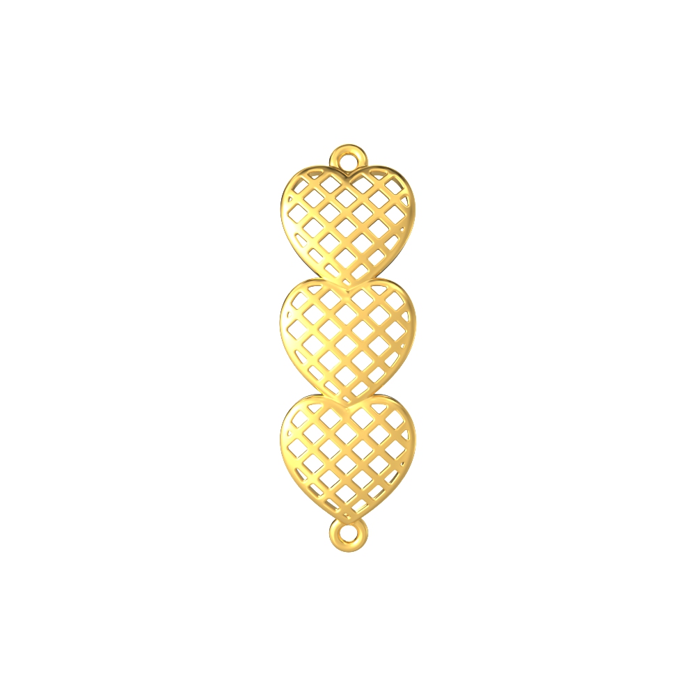 Triple Heart Mesh Majesty Mugappu