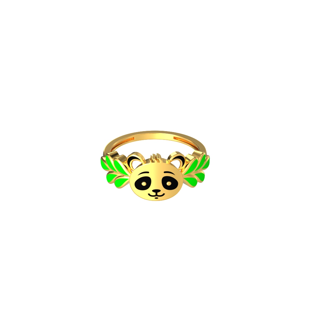 Charming-Panda-Kids-Gold-Ring