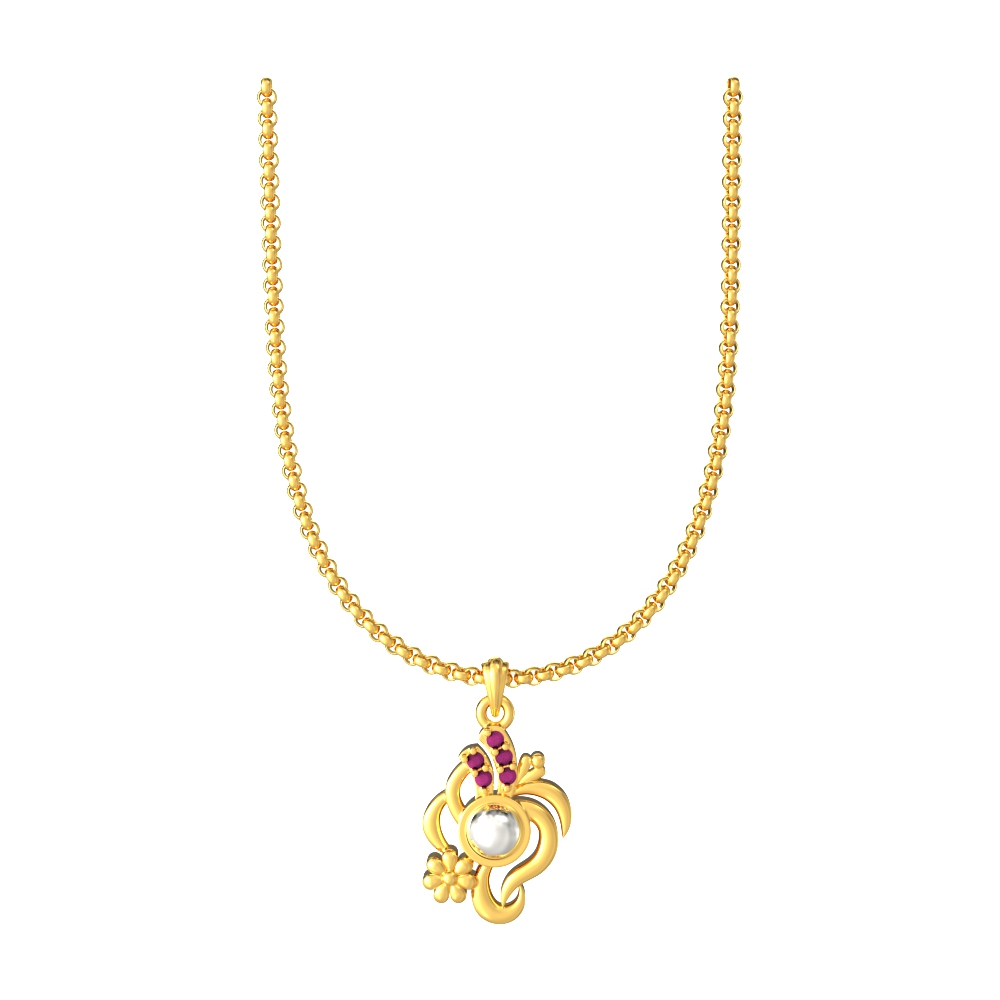 Classical-look-Curvy-Gold-Pendant