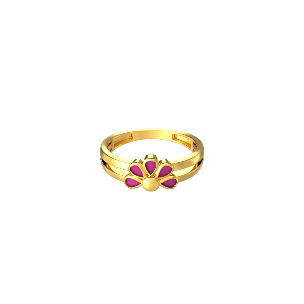 Floral-Design-Kids-Gold-Ring
