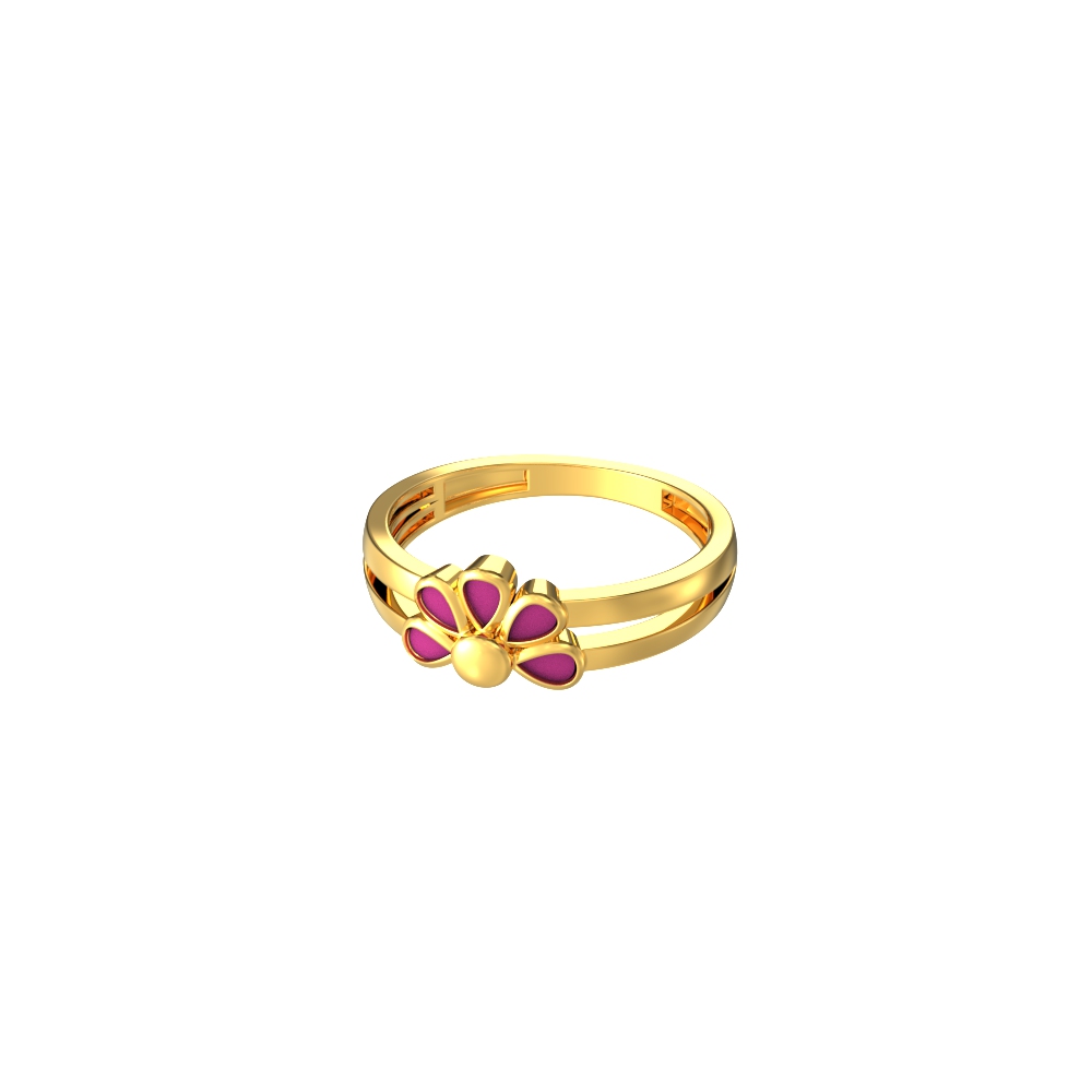 New-Floral-Design-Kids-Gold-Ring