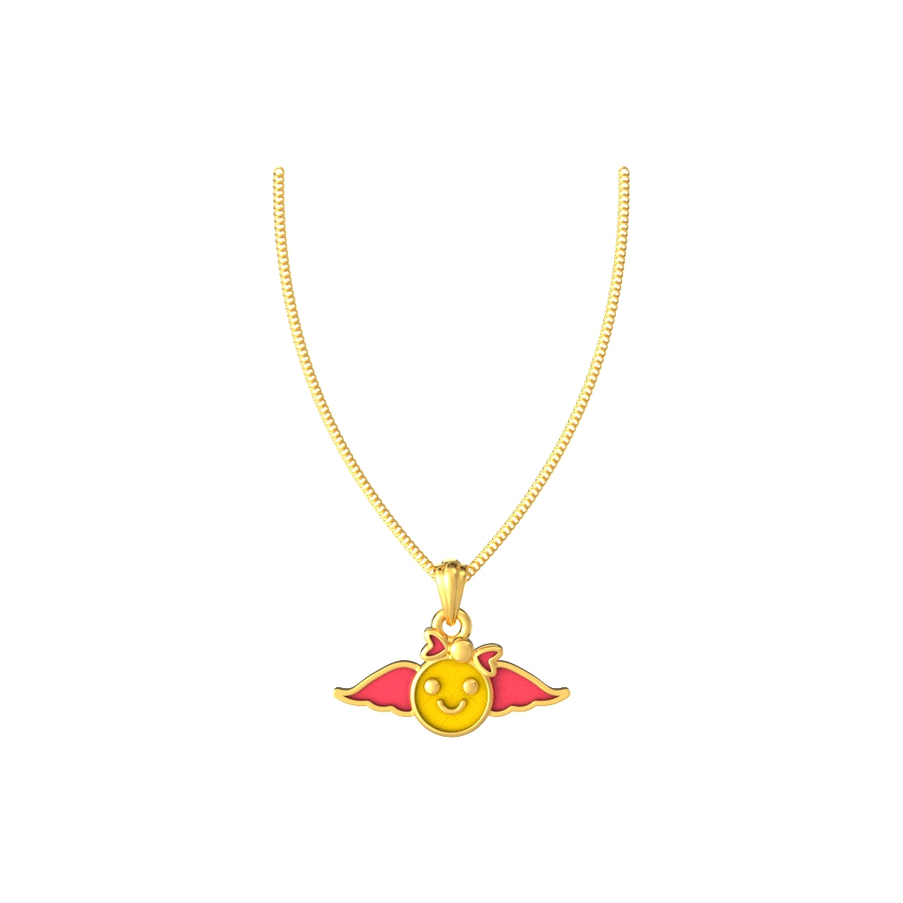 Smiley-Gold-Pendant-for-Kids
