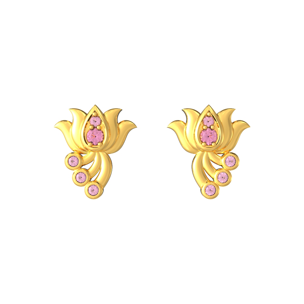 Bloomed-Lotus-Gold-Stud