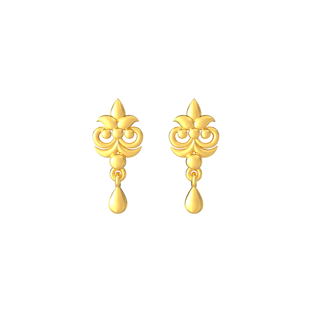 Charming-Bloom-Flower-Gold-Earrings
